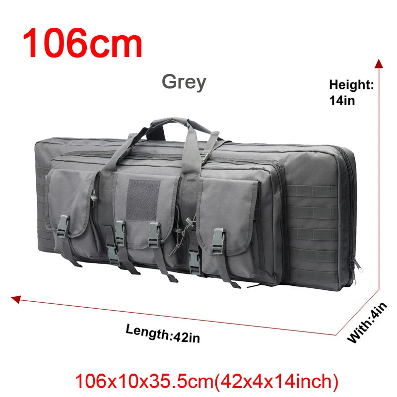 32 38 42 48 inch Tactical Double Rifle Case Molle Rifle Bag Sniper Airsoft Gun Case Backpack Hunting Gun Holster