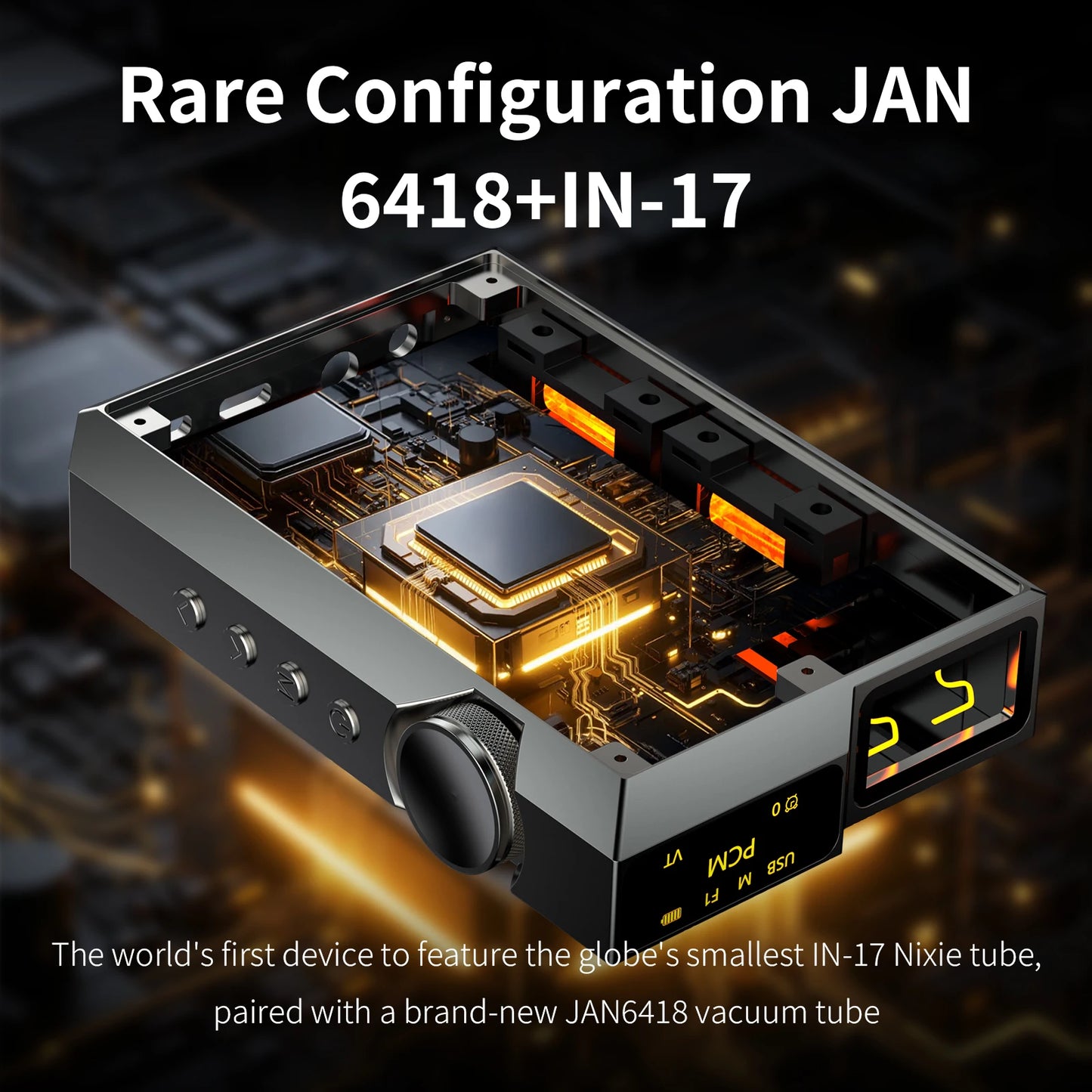 Musehifi M6 Double JAN 6418+IN-17 HiFi Portable DAC & Headphone Amplifier ES9039 DAC Chipset Vacuum Tubes Earphone Decoder AMP