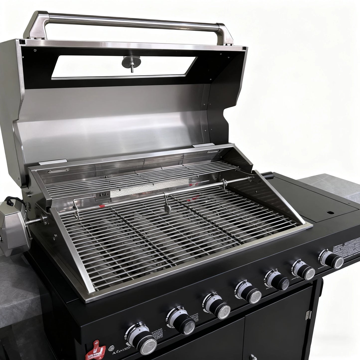 Premium Villa Patio BBQ Grill, Household Charcoal Grill, Multifunctional Outdoor Kitchen Gas BBQ Station with Cabinet
