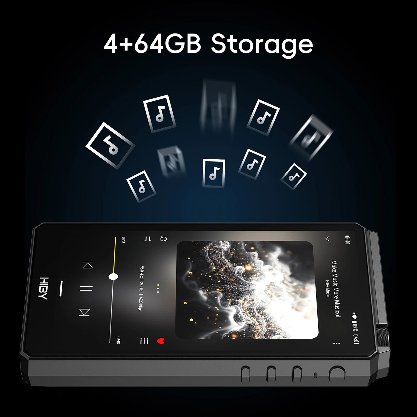 Android 12 Music Player MP3 USB DAC HIFI WiFi Bluetooth 5.0 CS43198 *4 MQA16x DSD512 PCM768 4500mAh