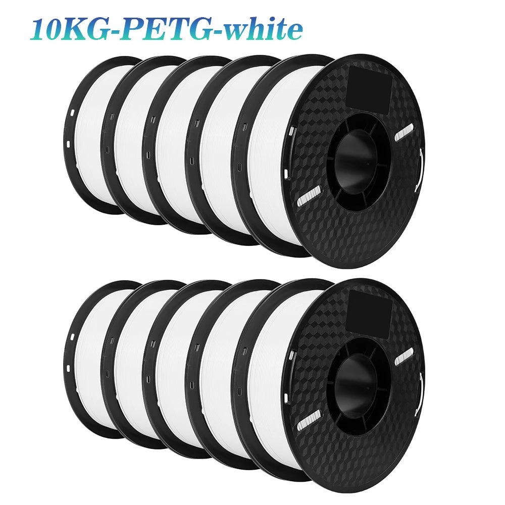 22LBS PETG or PLA filament 3D Printer Filament 10 Rolls 1KG 1.75MM Eco-Friendly Good Toughness Mix Color Free Shipping