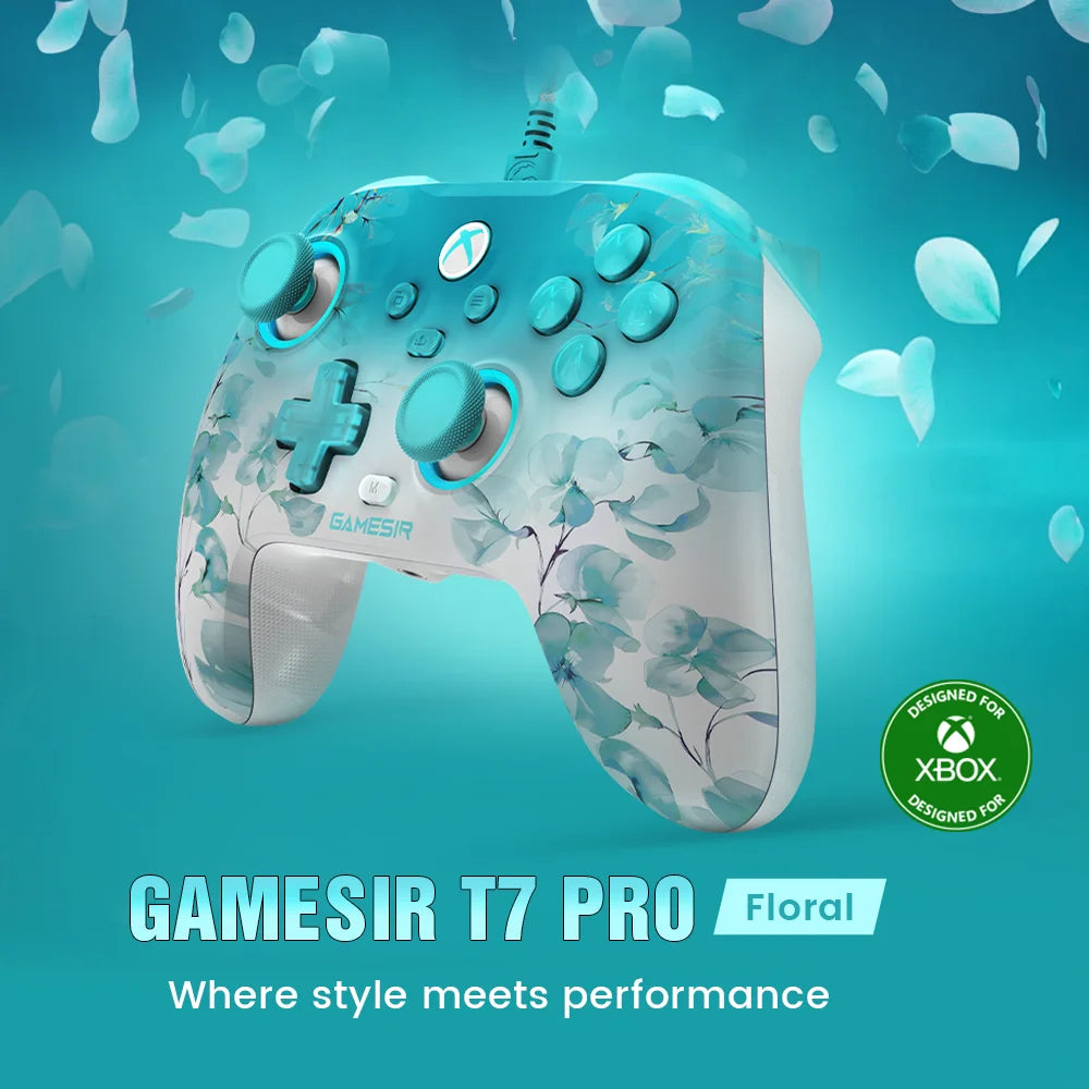 T7 Pro Floral Xbox Gamepad Hall Effect Game Controller for Xbox Series X, Xbox Series S, Xbox One X | S game console