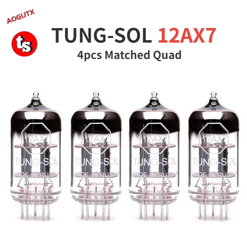 TUNG-SOL 12AX7 ECC83 Vacuum Tube Replaces 6N4 5751 HIFI Audio Valve Electronic Tube AMP Amplifier Kit DIY Matched Quad Aogutx