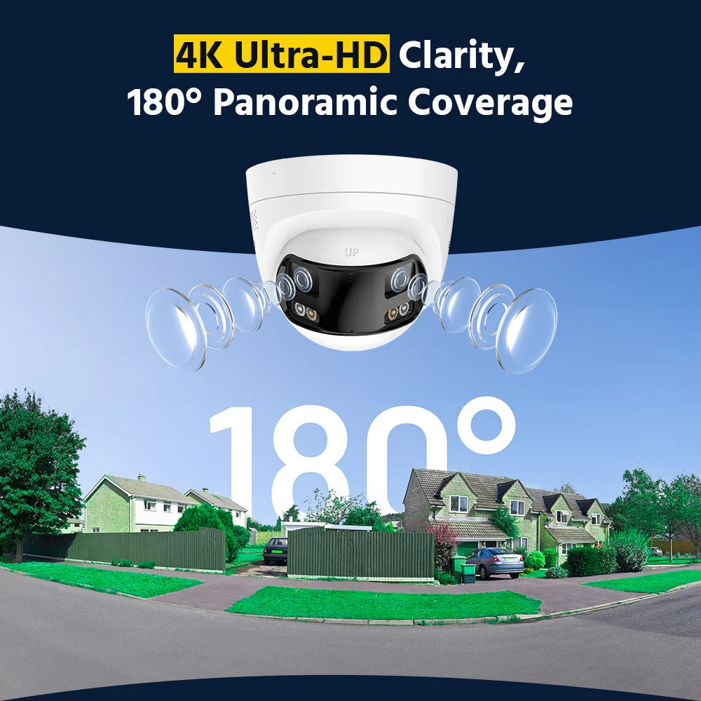 4K 8MP POE Surveillance Camera Dual Lens outdoor poe camera 1/2/4PCS Color Night Vision CCTV Video Security Camera For NVR