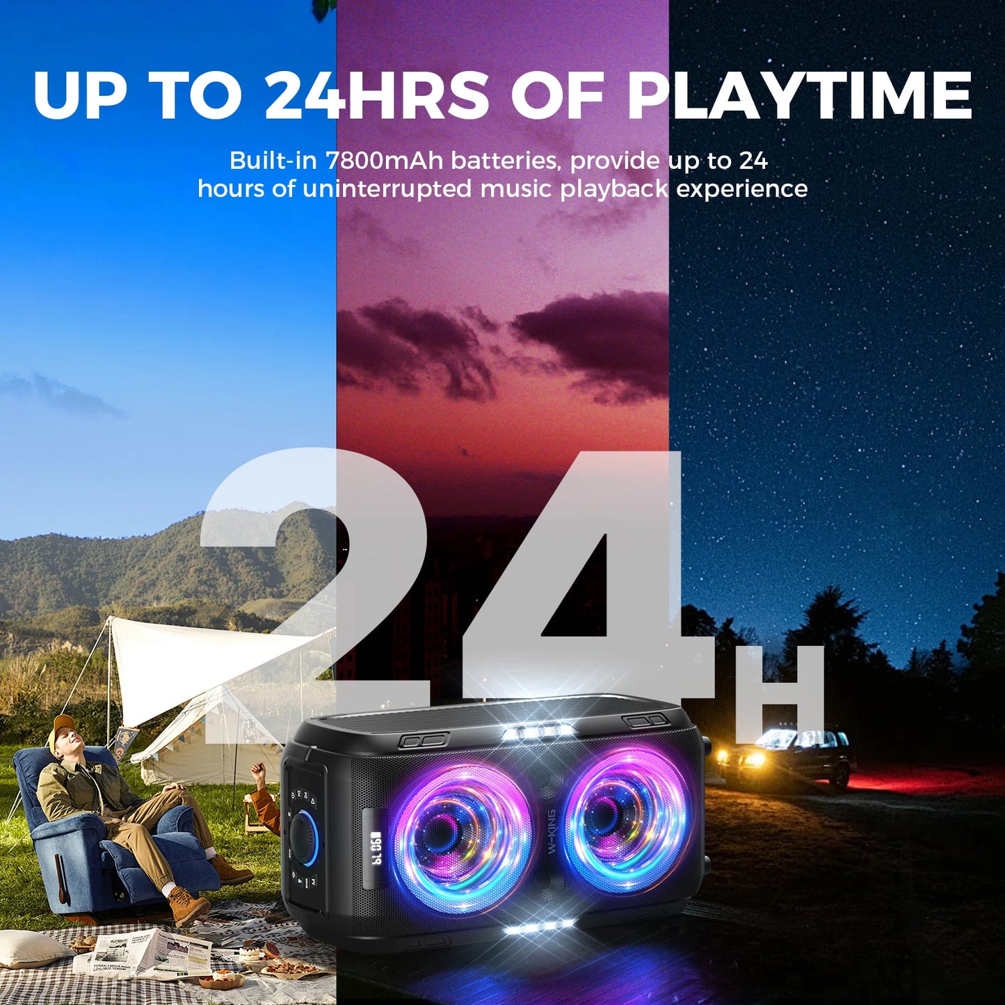 250W PEAK Large Bluetooth Speaker Loudest/Massive 120dB/12 Custom Bass, V5.3 Big Party Boombox Portable Speaker Wireless