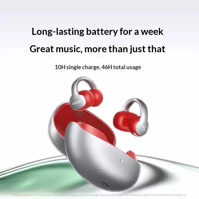 Ugreen Hitune X8 Open Ear Clip Headphones Ai Translation Bluetooth Headset Ai Recording Bluetooth Headset Super Long Batterylife