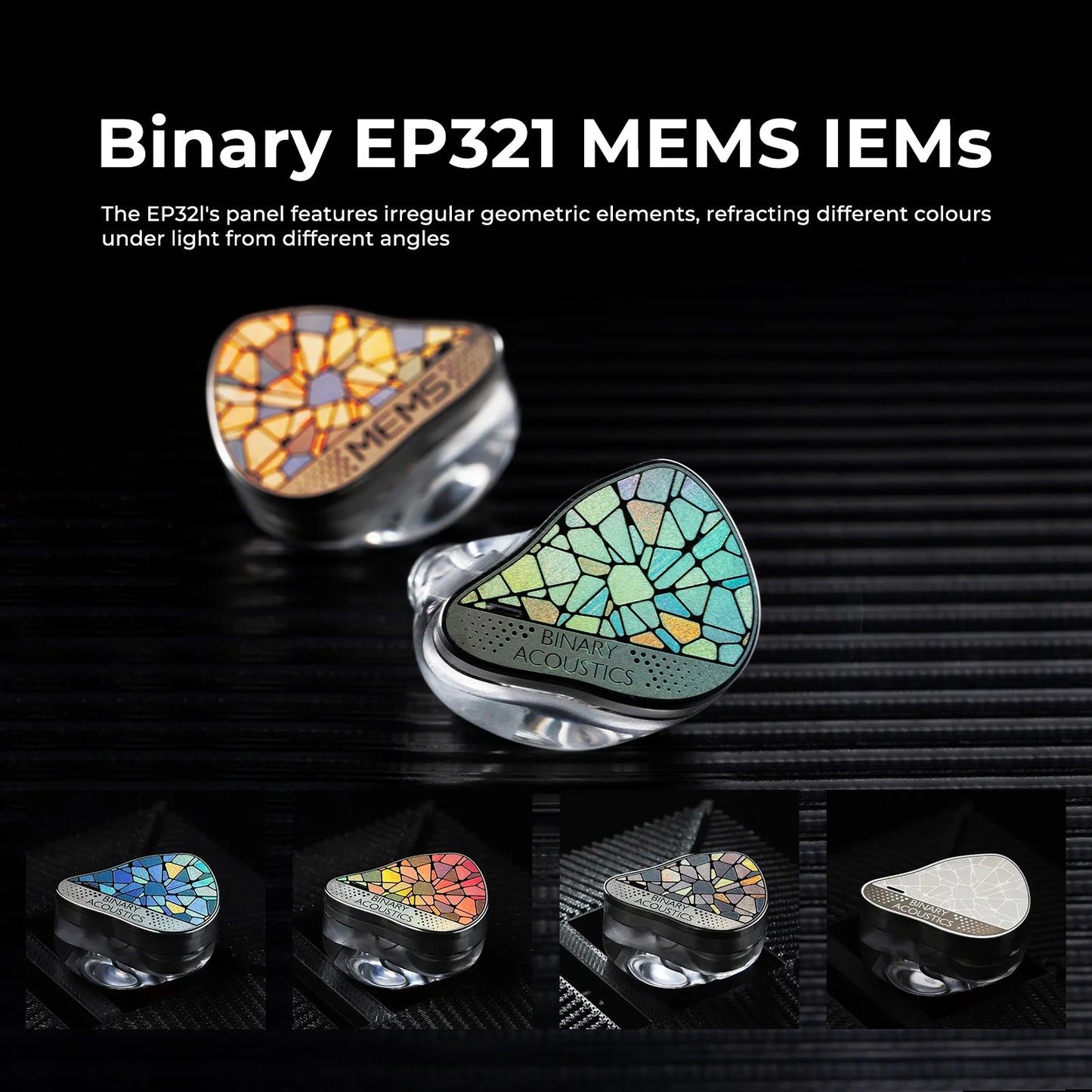 Binary EP321-MEMS 6-Driver Tribrid IEM 2DD+3BA+MEMS Direct Drive Hi-Res Audiophile In-Ear Monitor Earphone HiFi Music Earbuds