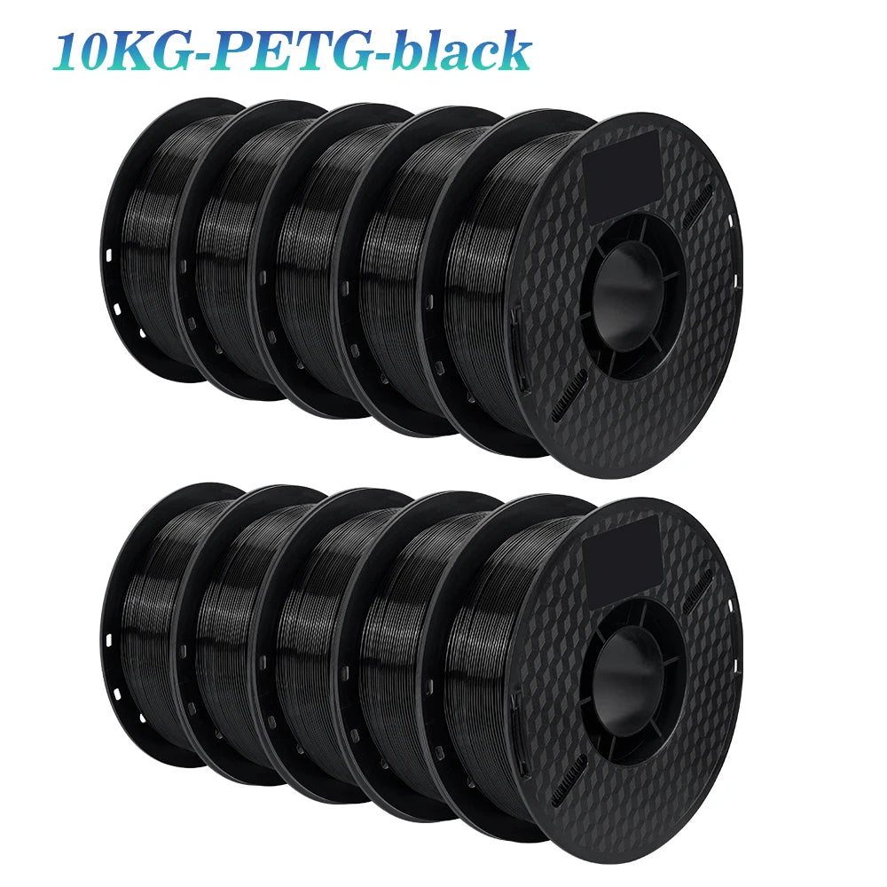 22LBS PETG or PLA filament 3D Printer Filament 10 Rolls 1KG 1.75MM Eco-Friendly Good Toughness Mix Color Free Shipping