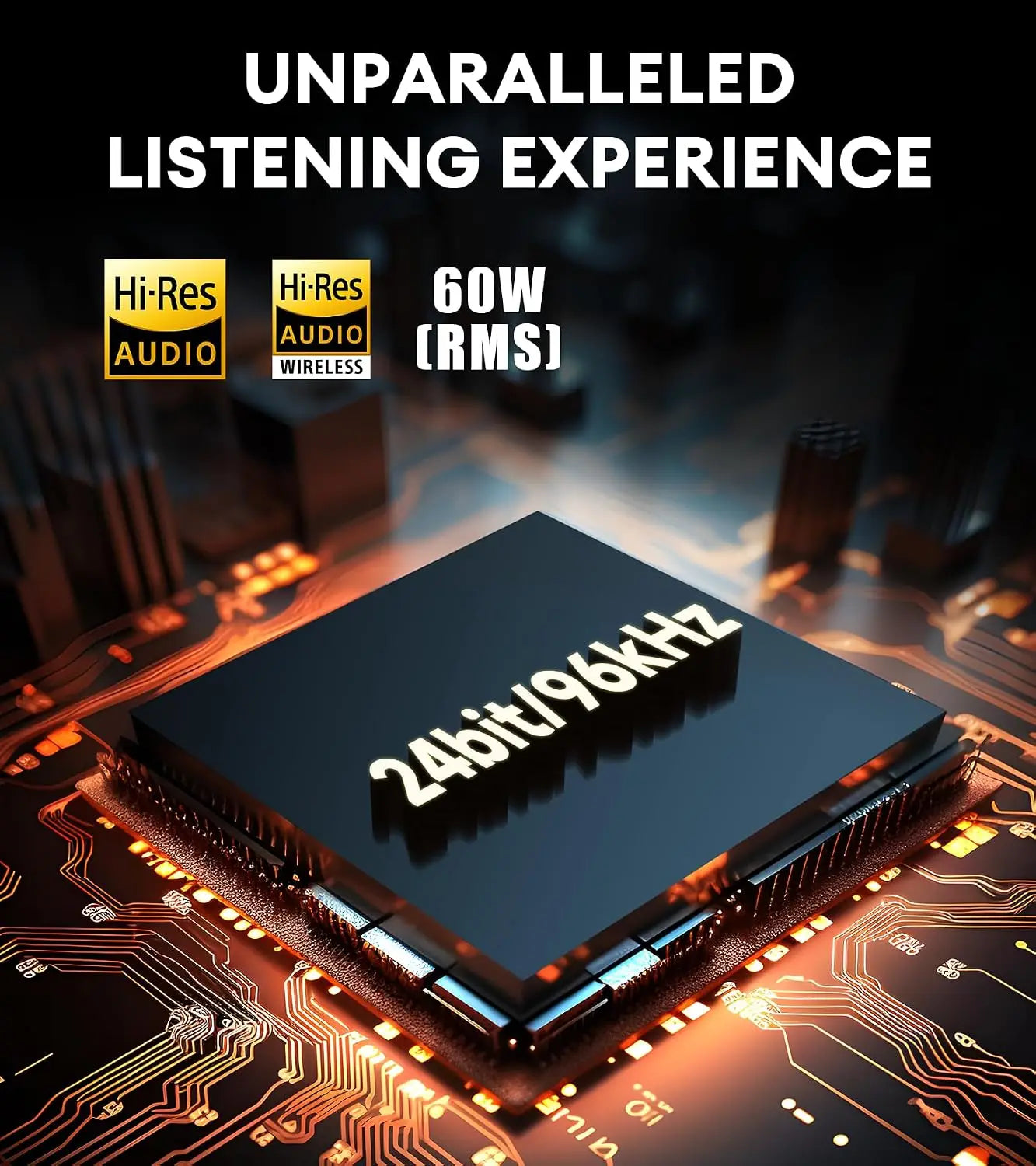 Hi-Res Tabletop Wireless Speaker, LDAC, Bluetooth 5.3, 60W, 11h Playtime, APP Control