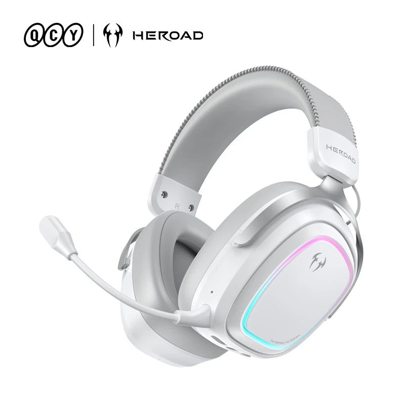 QCY Gaming Headset Heroad GT2 H5GMA THX Spatial Audio+7.1.4 Tri-mode RGB 3Mic ENC Over Ear Headphone for PC/PS5 Headset Gamer