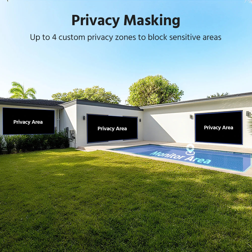 Wireless Security Camera System 4CH NVR 4MP Dual Lens WiFi6 Outdoor CCTV Kit Home Surveillance with Alexa