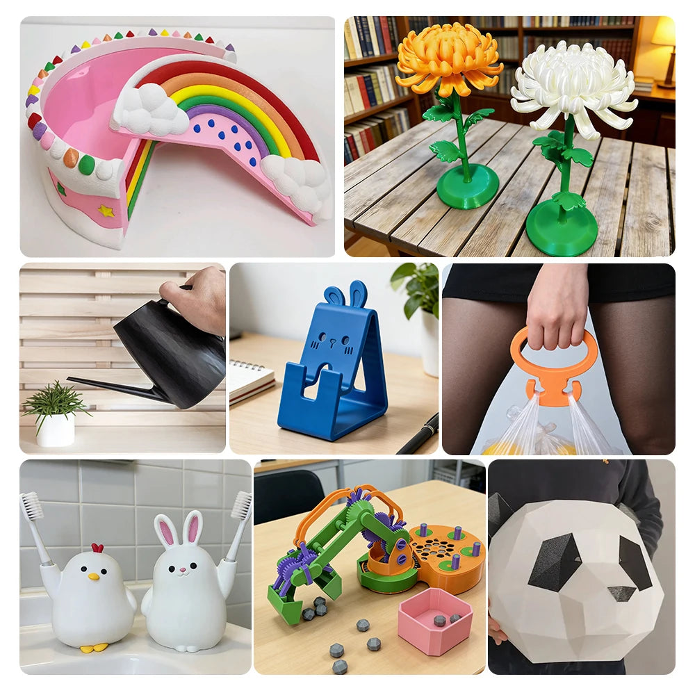 22LBS PETG or PLA filament 3D Printer Filament 10 Rolls 1KG 1.75MM Eco-Friendly Good Toughness Mix Color Free Shipping