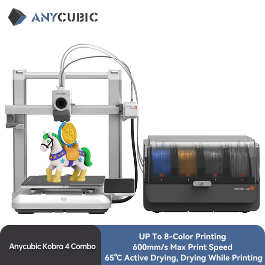 Combo 600mm/s Fast Printing Multi-Color 3D Printer Up to 8 Colors ACE 2 Pro Filament Drying APP Control FDM 3D Printer