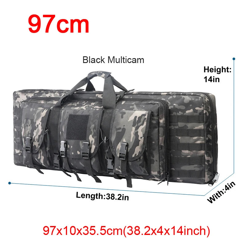 32 38 42 48 inch Tactical Double Rifle Case Molle Rifle Bag Sniper Airsoft Gun Case Backpack Hunting Gun Holster