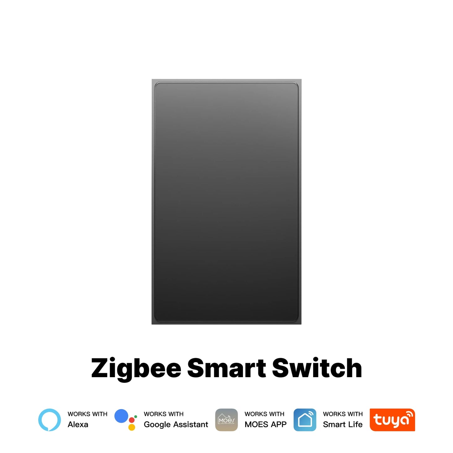 MOES Star Feather Tuya ZigBee Smart Touch Switch US 1/2/3/4 Gang Wall Light Switch Neutral Required Alexa Google Hub Control