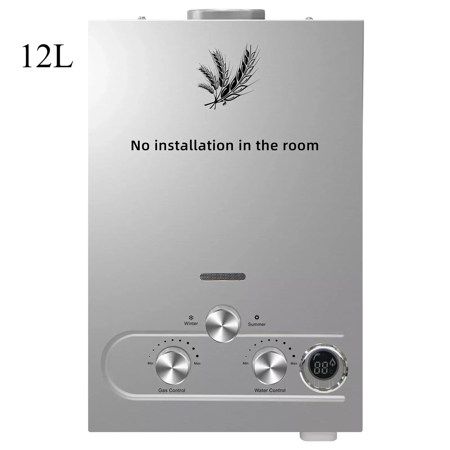 SIHAO LPG Water Heater 6L 8L 10L 12L 16L 18L Gas Water Heater Tankless Stainless Steel Boiler Outdoor Camping Appliance