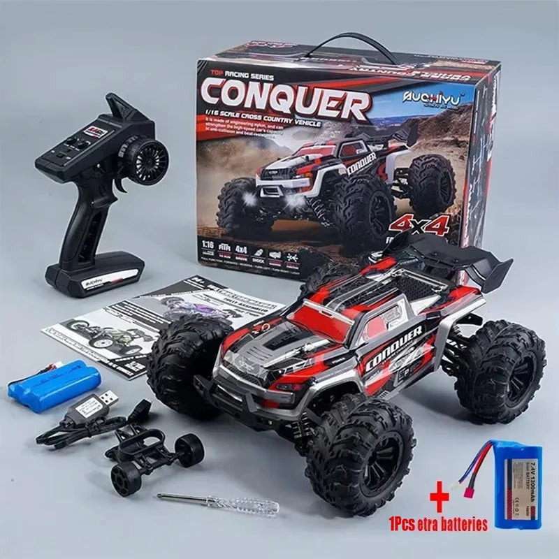 1:16 Scale Large RC Car 50km/h High Speed 4WD Children Toy for Boys Remote Control Car 2.4G Off Road Monster Truck RC Toy