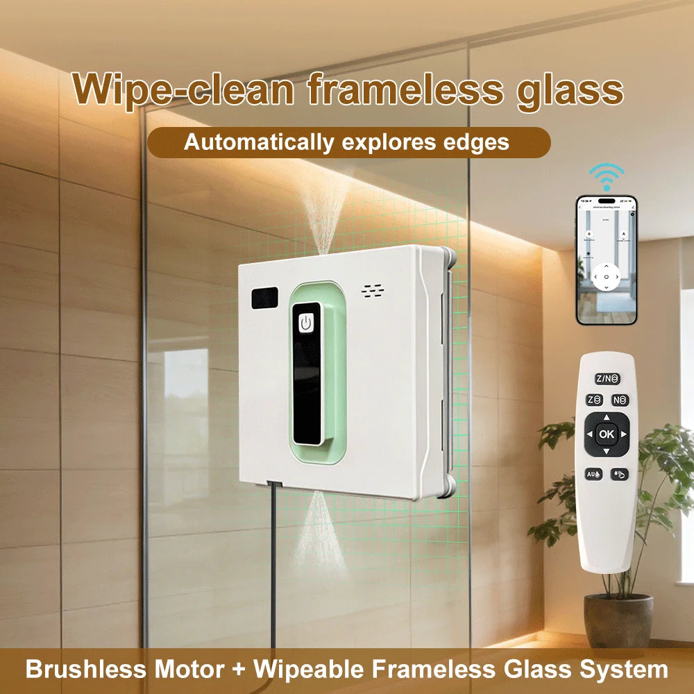 Robot Electric Automatic Window Cleaning Robotic , With APP/Remote Control,With Voice Broadcast Two-way Automatic Spray