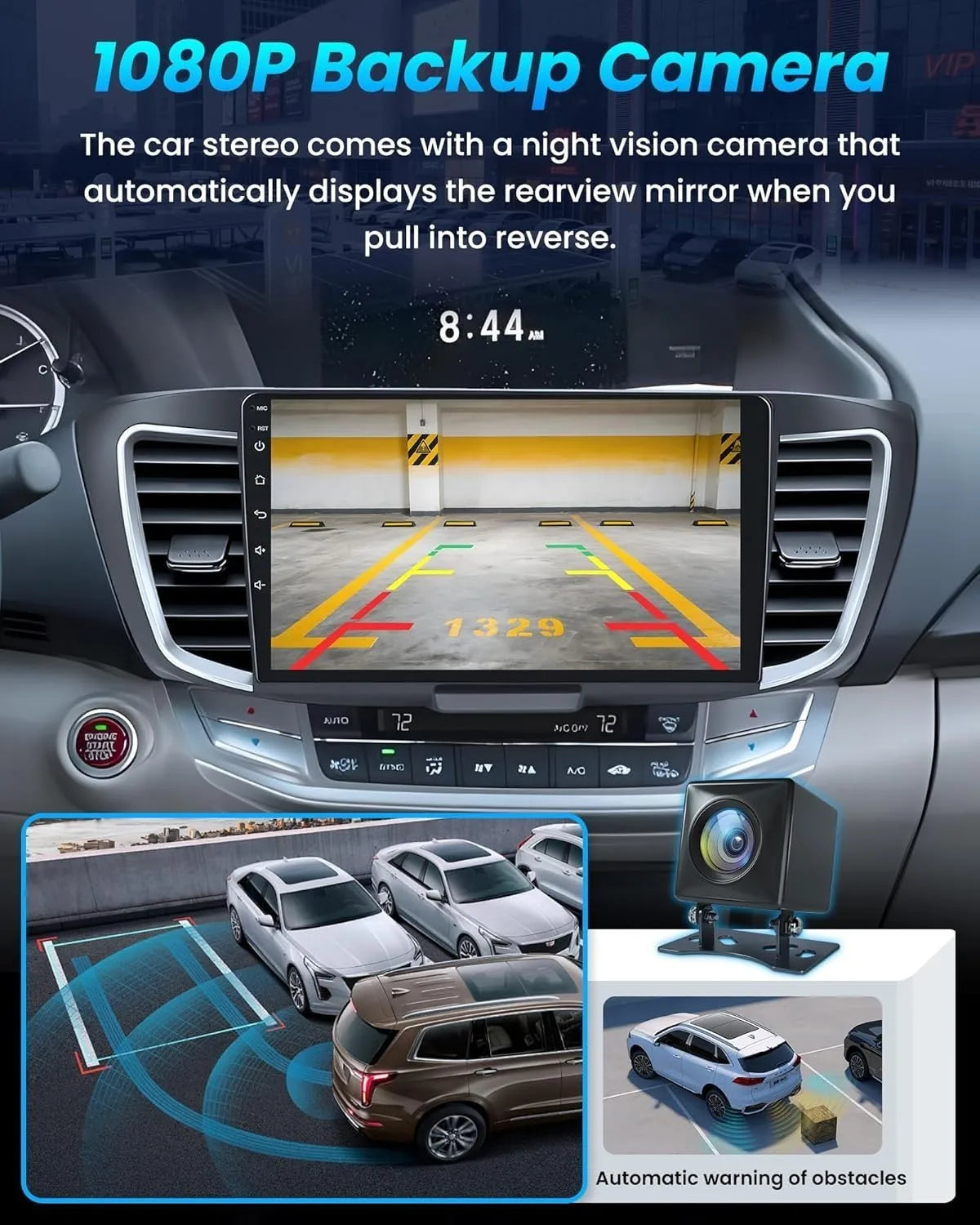 For Honda Accord 2013-2015 Android Touch Screen Car Radio WiFi GPS Navigation Auto Carplay Multimedia Player Head Unit