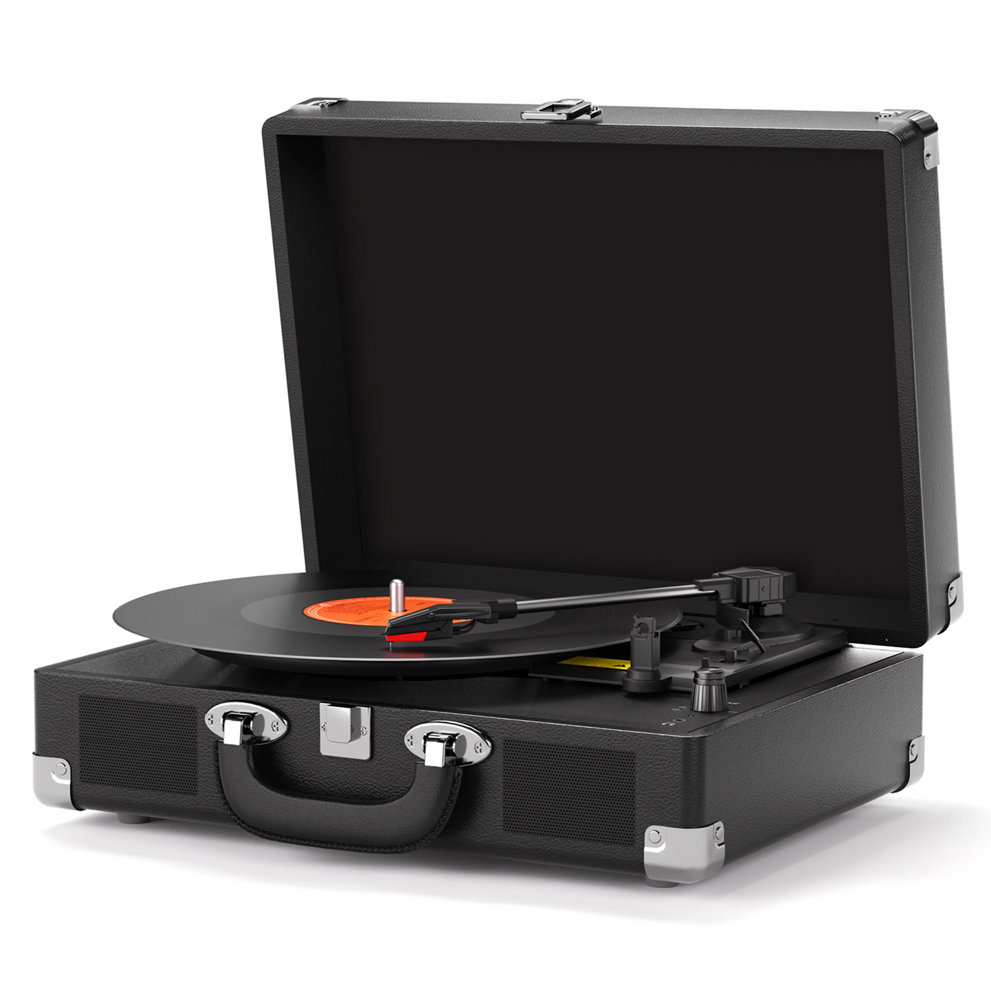Record Player, 3-Speed 33/45/78RPM Vinyl Spinner with 2 Built-in Stereo Speakers, Headphone Jack