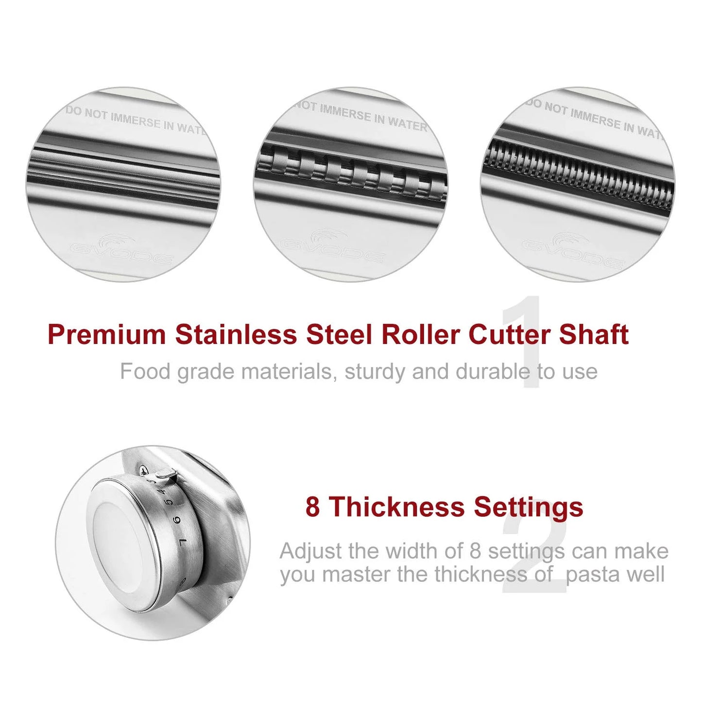 3 Piece Pasta Maker Attachment for KitchenAid Stand Mixer Stainless Steel Sheet Roller Spaghetti Fettuccine Cutter