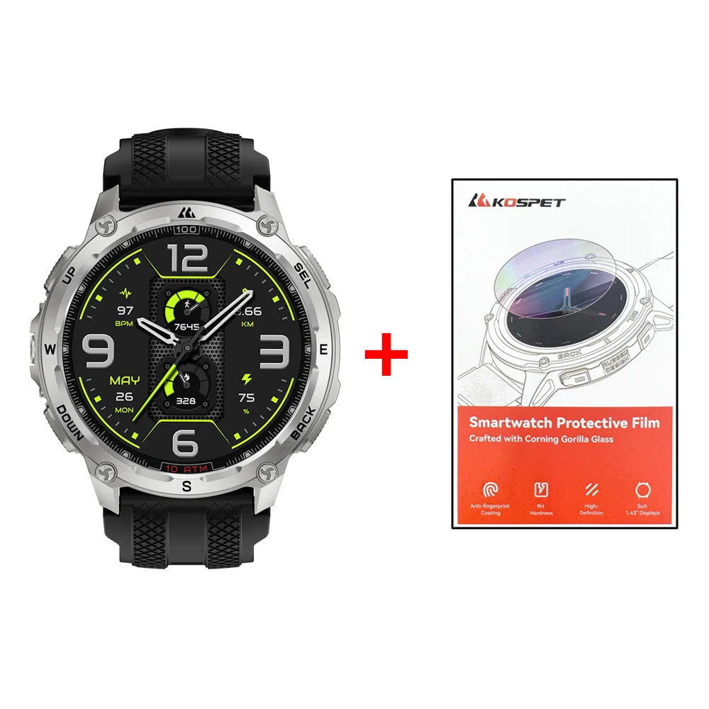 Tank T4 Smart Watch for Men 6-Sat GPS Offline Maps 10ATM Waterproof Heart Rate Diving Skiing Hiking for Android iOS