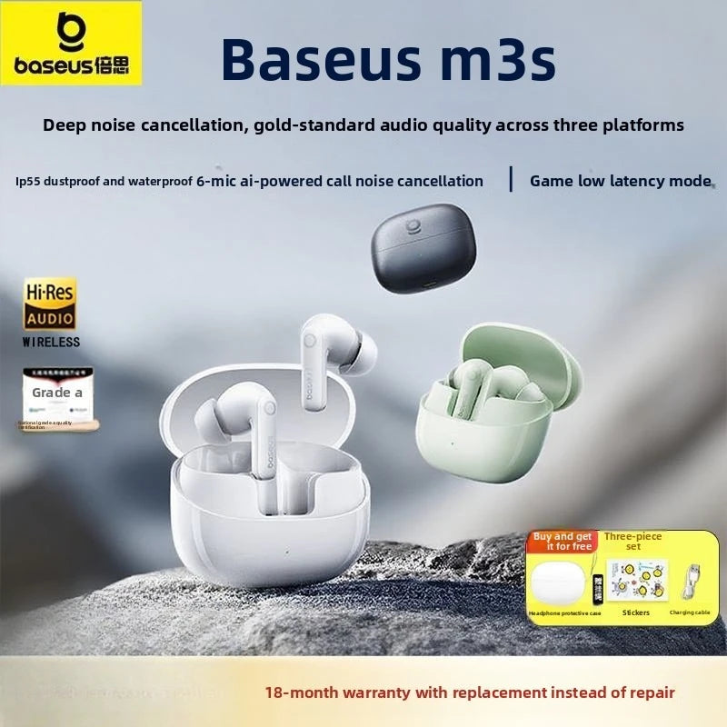 Bluetooth Earphones Deep Noise Reduction Wireless In Ear High Quality Sports Music Gold Label Certified Earphones