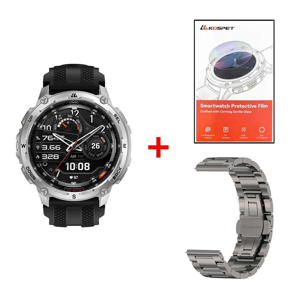 Tank T4 Smart Watch for Men 6-Sat GPS Offline Maps 10ATM Waterproof Heart Rate Diving Skiing Hiking for Android iOS