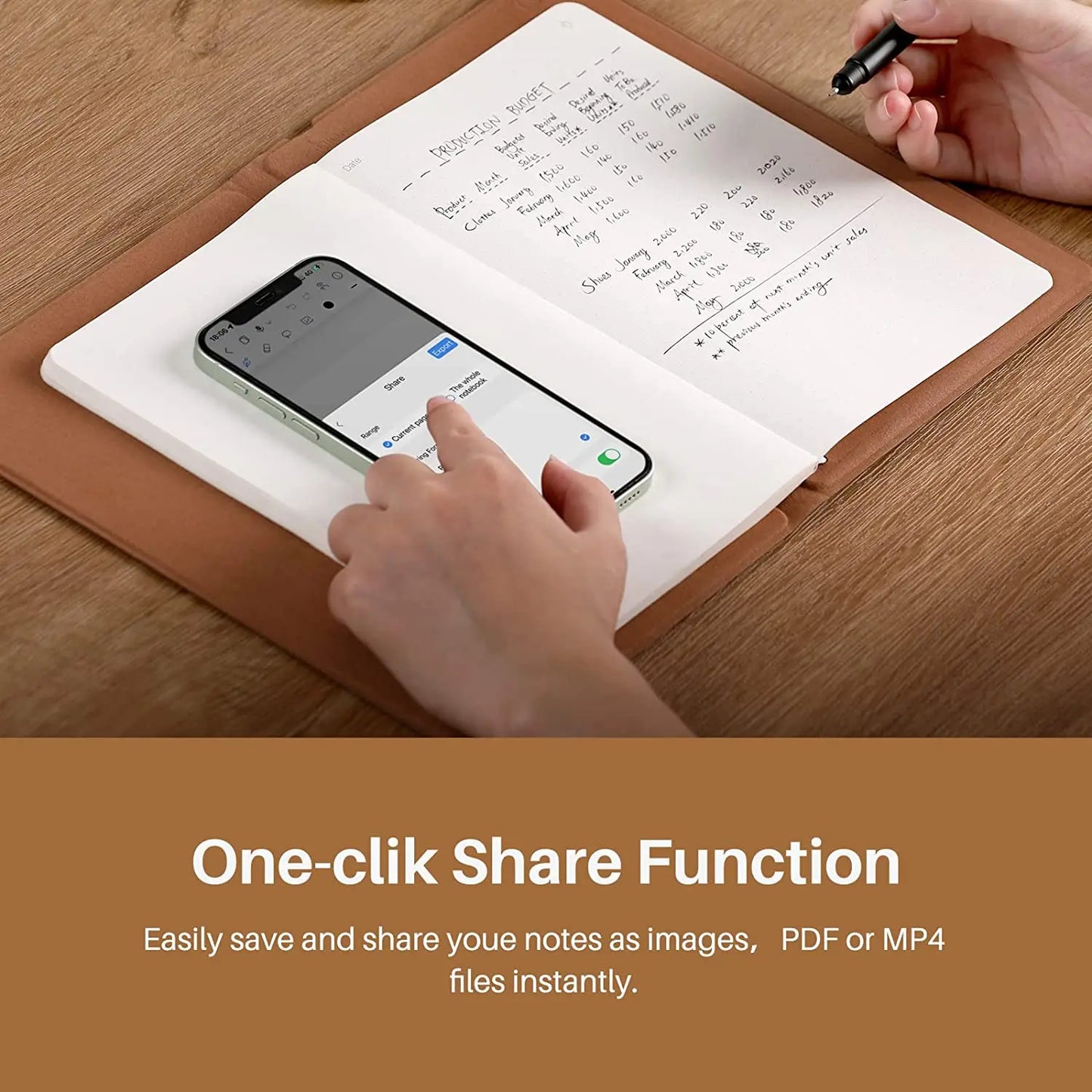 Smart Notebook Huion Note X10 Wireless Graphics Tablet Electronic Draft Notepad 50 Pages Support iOS IPadOS Android