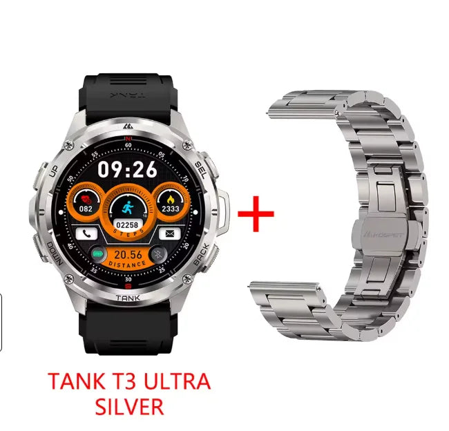 Ultra GPS Smart Watch for Men Rugged Smartwatch 470mAh Fitness AMOLED Bluetooth Electronic Watches