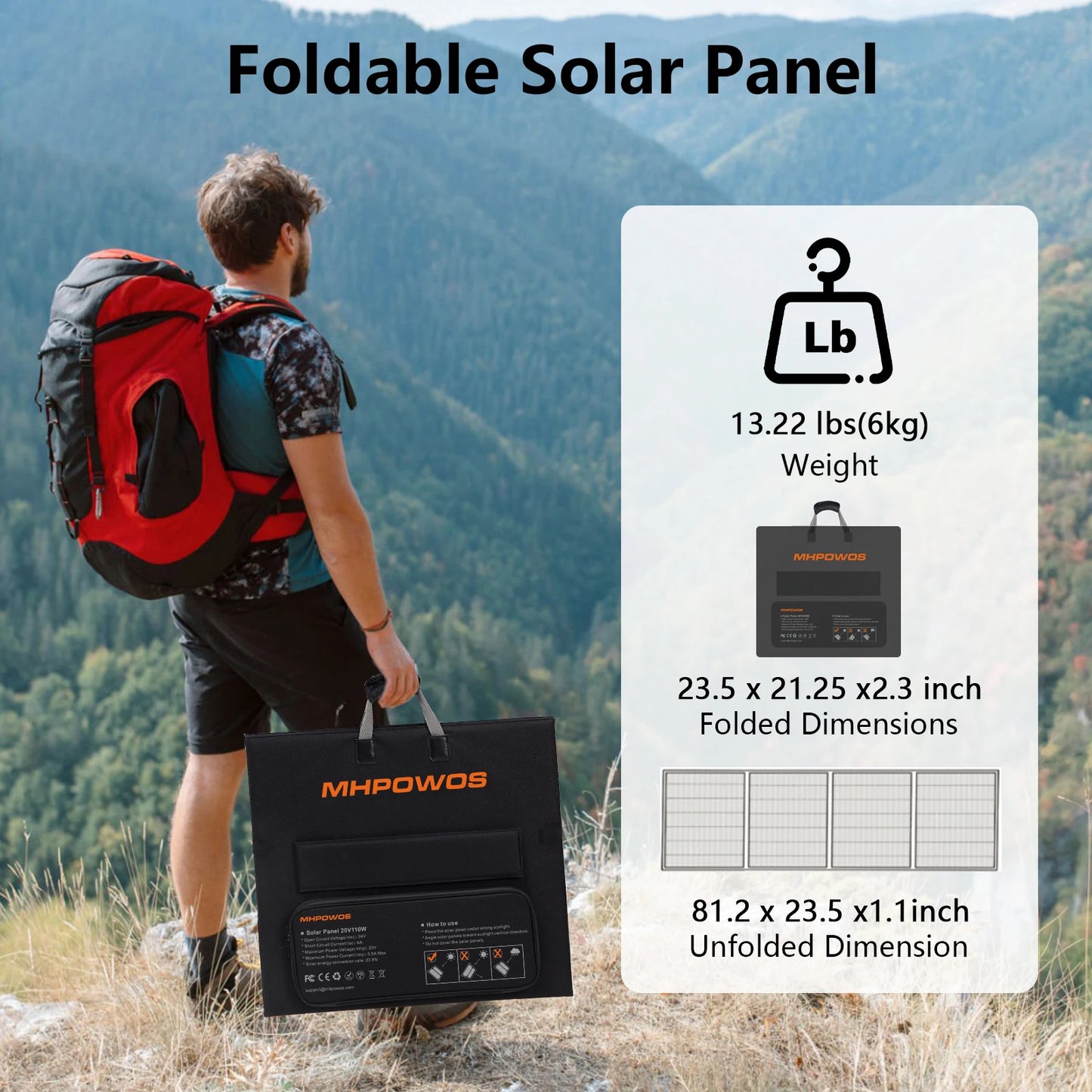 220W 40V Portable Solar Panel Waterproof Foldable Solar Panel Power Backup Solar Charger for Power Station RV Camping