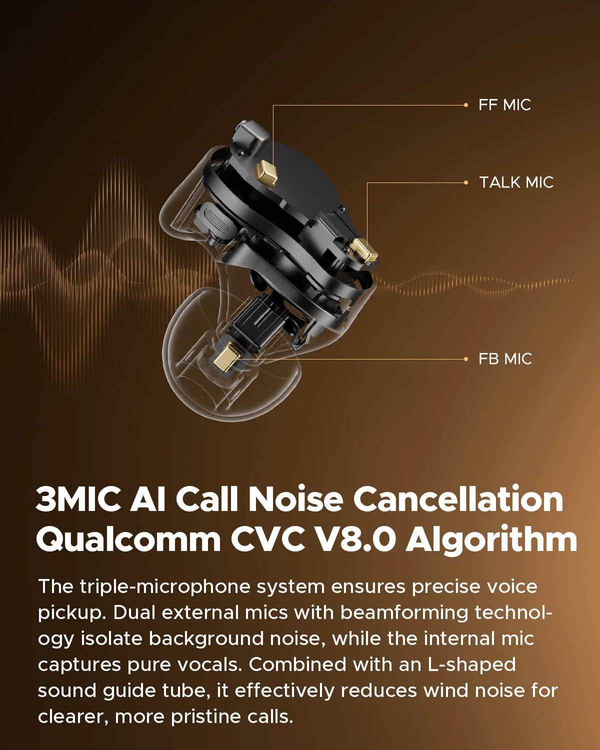 3 Driver HiFi Bluetooth Earphones ANC Wireless Earbuds with LDAC aptX Lossless Hi-Res Sound 6 Mic