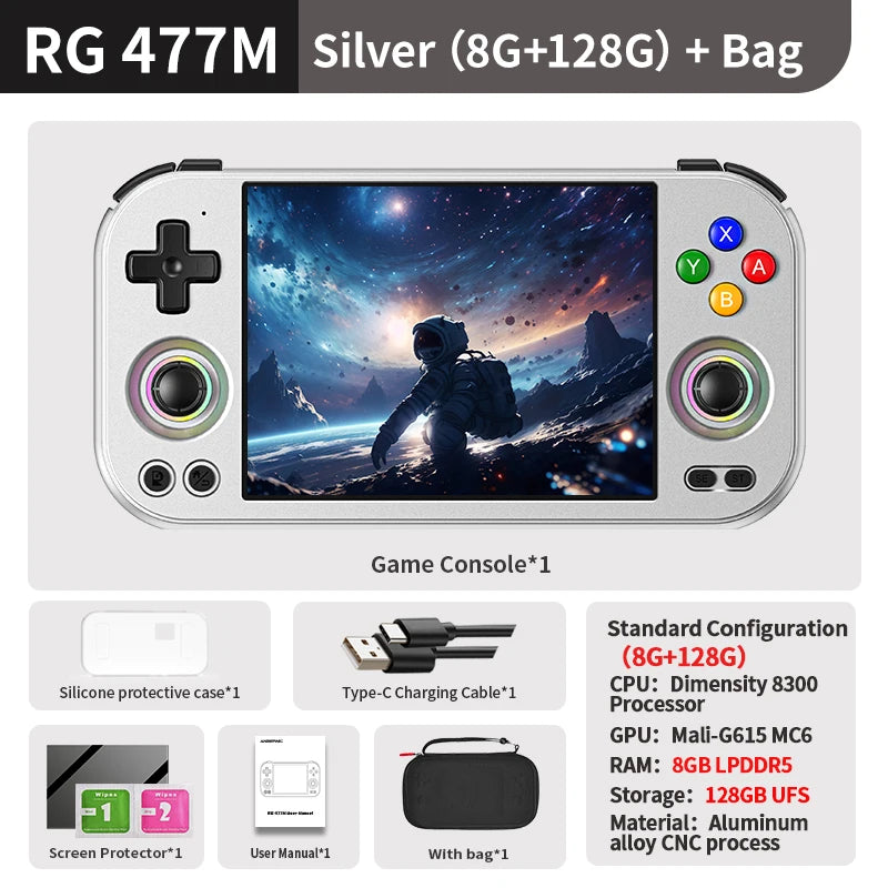 ANBERNIC RG 477M Retro Handheld Game Console Android 3D Hall Joystick Video Games Player Supports WIFI Al Assistant RixelHK FOTA