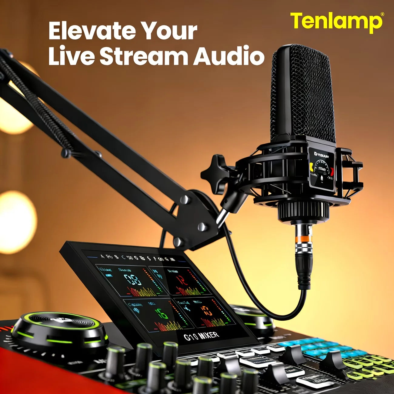 Professional Microphone Bundle with Voice Changer & Reverb Kit for Podcasting, Influencers, Kols, Singing, Gaming, And Djing. This Controller Equipment Is Designed for Studio-Quality Recording And Electronic Music Mixing