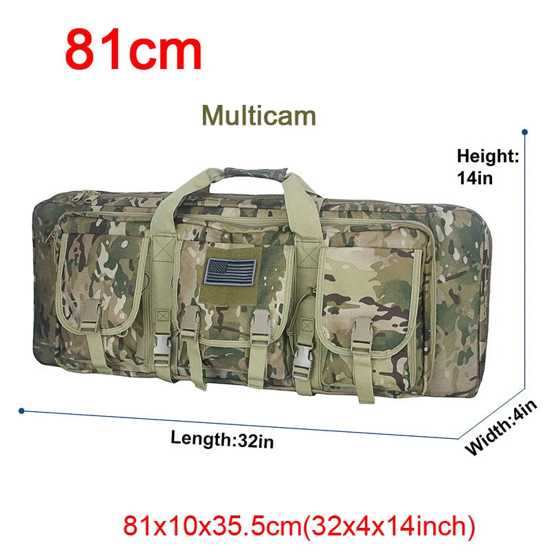 32 38 42 48 inch Tactical Double Rifle Case Molle Rifle Bag Sniper Airsoft Gun Case Backpack Hunting Gun Holster