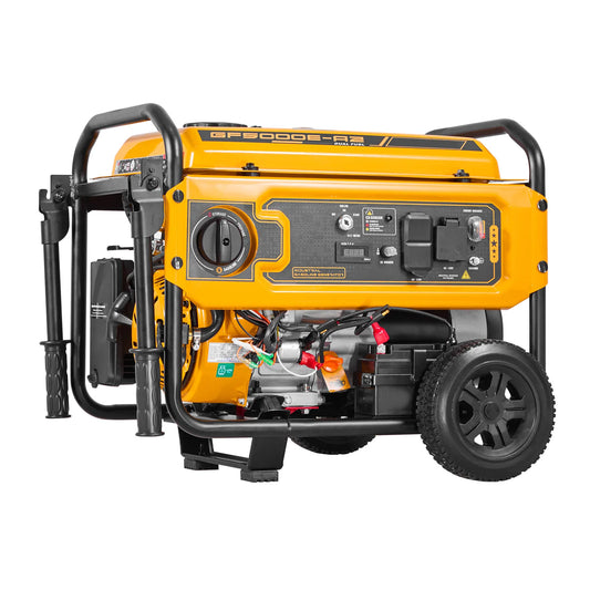 Portable Generator 4650W Peak Watt & 4130W Peak Watt Dual Fuel Generator Home Generators with Electric Start CO Sensor