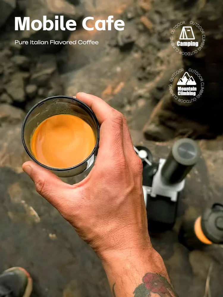 H4C Portable Espresso Coffee Machine 3in1 Travel Coffee Maker 7500mAh Lithium Battery Self-Heating Ns DG Capsule & Ground