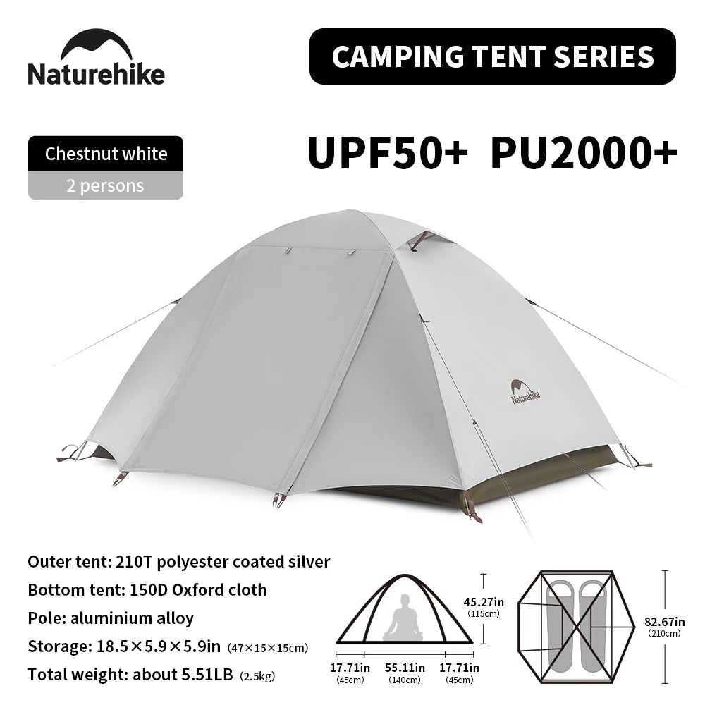 Camping Tent 2-3 People Waterproof UPF50+ Camping Tent Outdoor Ultralight Portable Hiking Trekking Sun Shelter