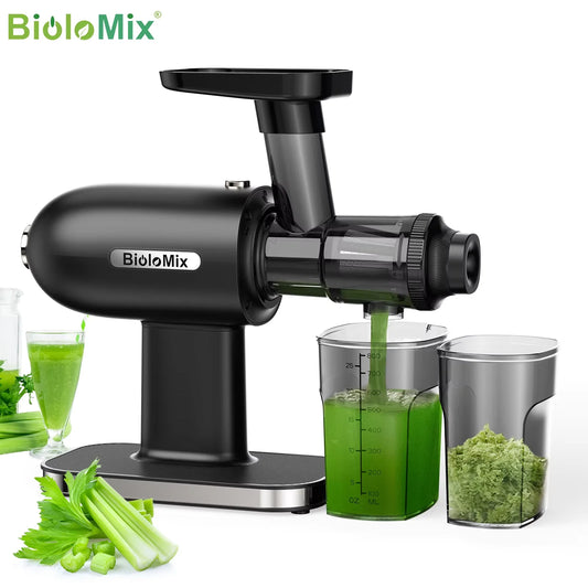 Cold PressJuicer, Slow Masticating Juicer Machines with Reverse Function, High Juice Yield, Easy to Clean Brush & Quiet