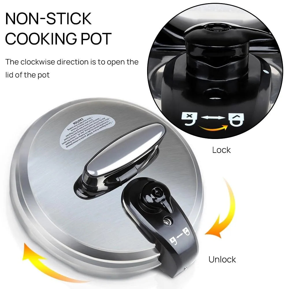 9-in-1 Electric Pressure Cooker 6QT Multi-Functional Programmable Non-Stick
