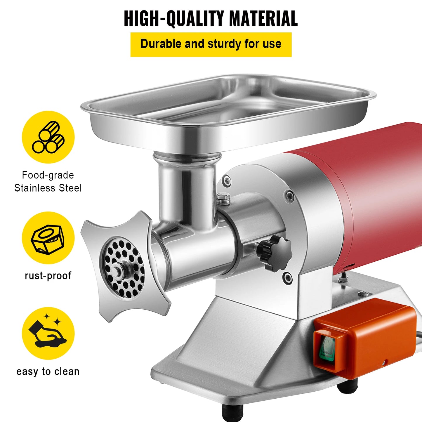 Electric Meat Grinder 250Kg/H 300Kg/H W/ Drawers Max Powerful Chopper Shredder Commercial Home Appliance Food Processor
