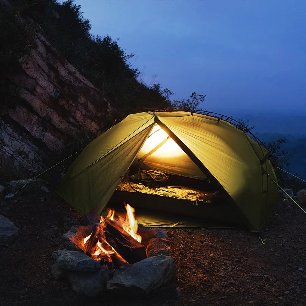 Ultralight Backpacking Tent: Waterproof Lightweight Two People Camping Tent for Outdoor Hiking Trekking with Double Layers Aluminum Poles and Footprint 1- 2 Persons