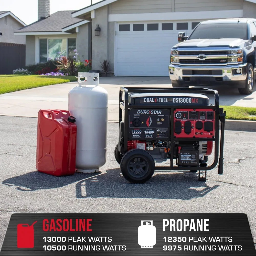 500cc 13000-Watt Dual Fuel Generator: Gas/Propane, Remote Start, Home/RV/Emergency Power