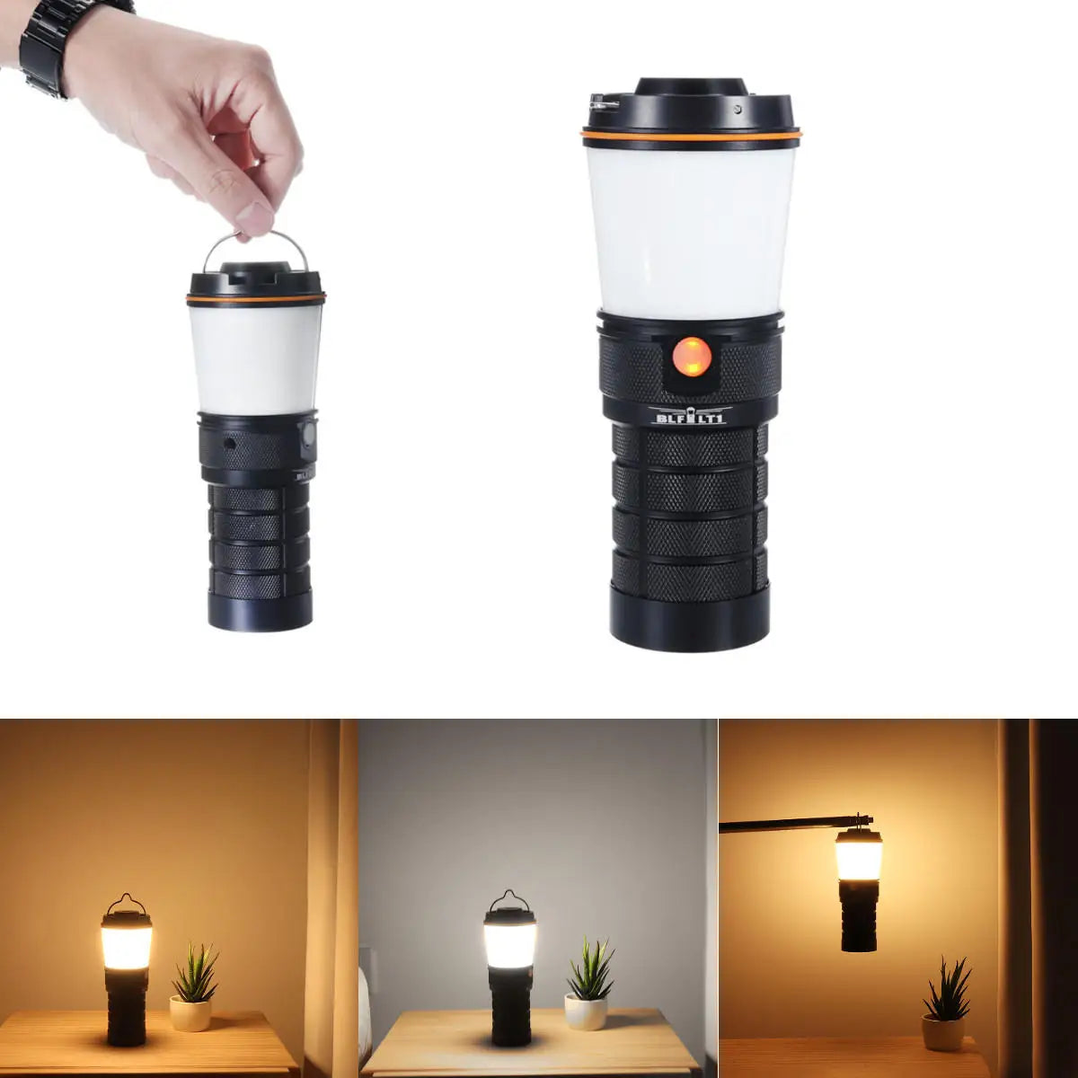 LED Camping Light Super Bright Anduril 2.0 Rechargeable Hiking Torch Spotlight Variable Color 2700K to 5000K