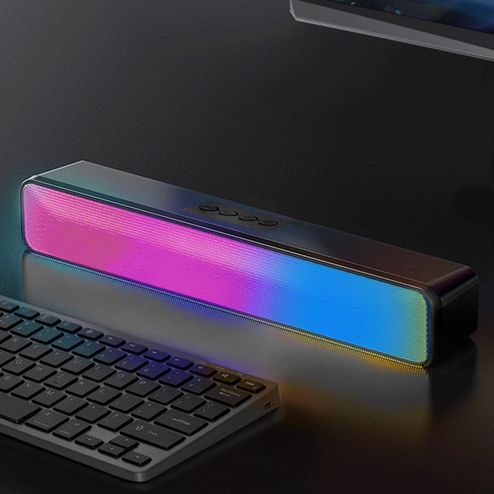 Wireless Speaker Bluetooth-Compatible 3D Stereo Sound Bar with Subwoofer PC Speaker Double Speaker High Volume for PC Laptop