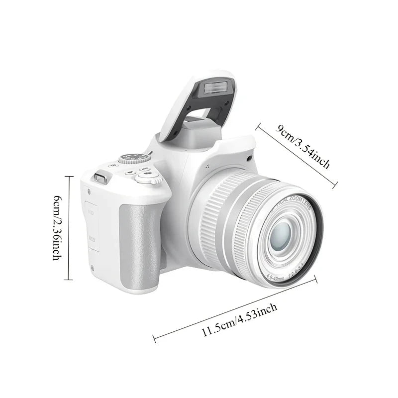 4K 64MP HD Digital Camera 10X Optical Zoom Built-In Flash Camera for Beginners Photography Enthusiast Travel Daily Vlog Recorder