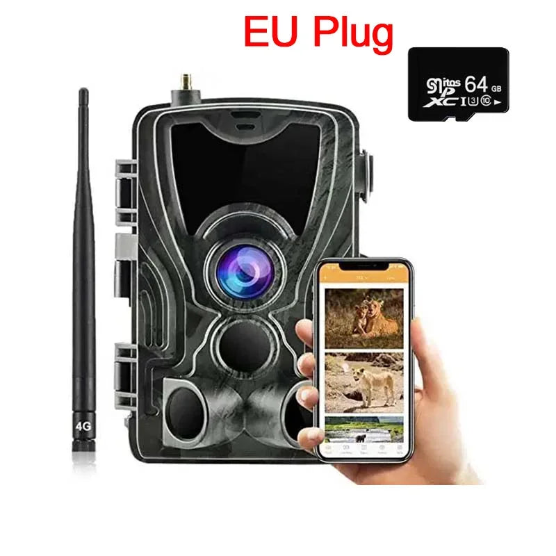 HC-801pro 4G Hunting Trail Camera 4K Video Live Show Night Vision Photo Trap 30MP APP Bluetooth Control Wildlife Cameras