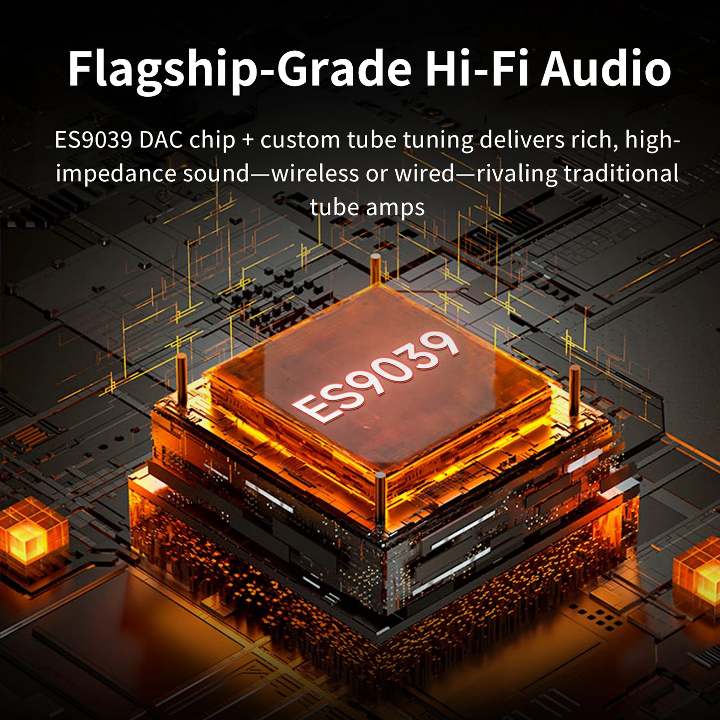 Musehifi M6 Double JAN 6418+IN-17 HiFi Portable DAC & Headphone Amplifier ES9039 DAC Chipset Vacuum Tubes Earphone Decoder AMP