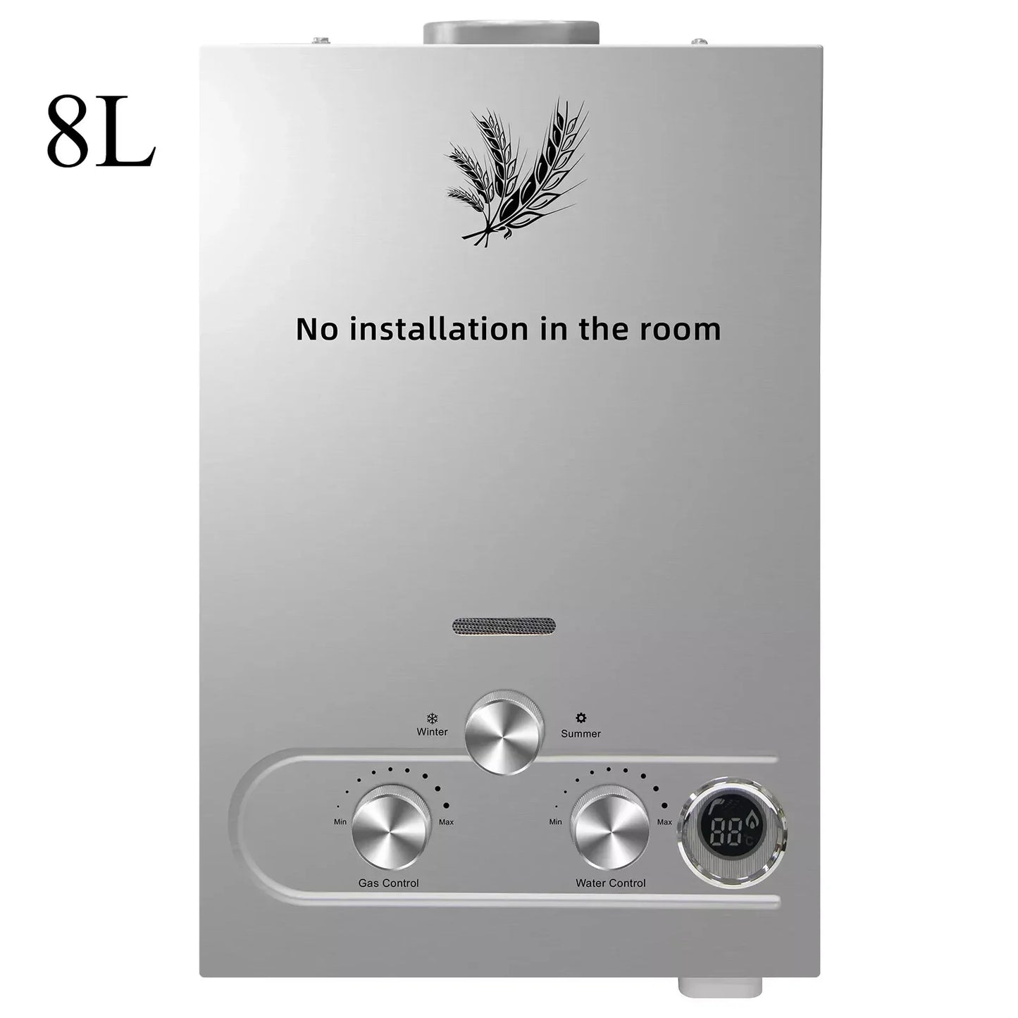SIHAO LPG Water Heater 6L 8L 10L 12L 16L 18L Gas Water Heater Tankless Stainless Steel Boiler Outdoor Camping Appliance