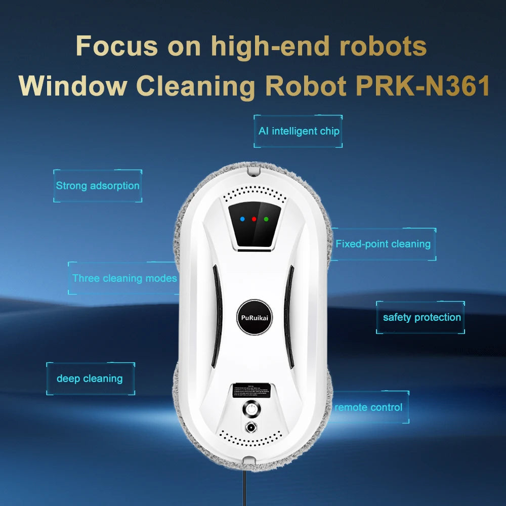Ultra Thin Robot Vacuum Cleaner Window Cleaning Robot Window Electric Glass Limpiacristales Remote Control For Home